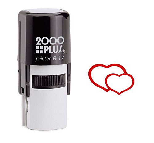 Stampexxpression Red Cherries Self Inking Rubber Stamp - 5/8" Diameter, Red Ink, Up To 5000 Impressions