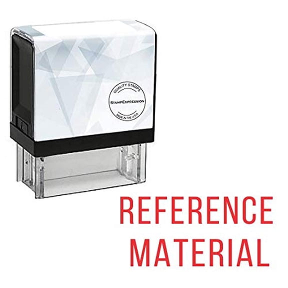 StampExpression - Reference Material Office Self Inking Rubber Stamp - Red Ink (A-5597)