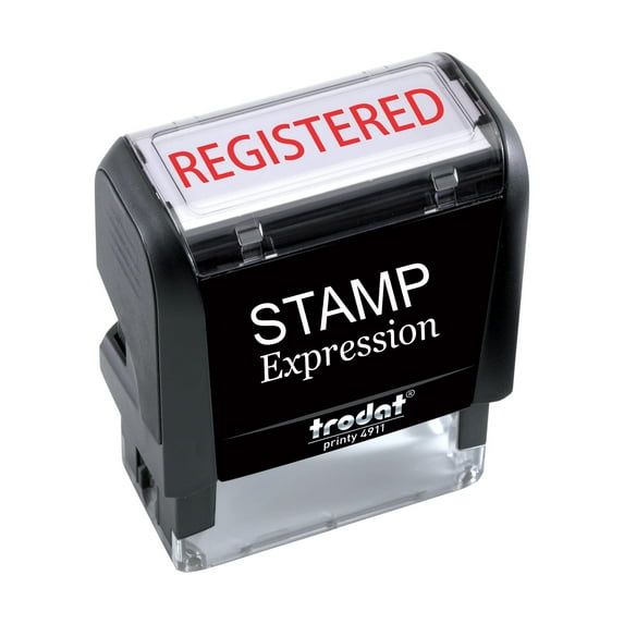 StampExpression - Registered Office Self Inking Rubber Stamp - Red Ink (A-5603)