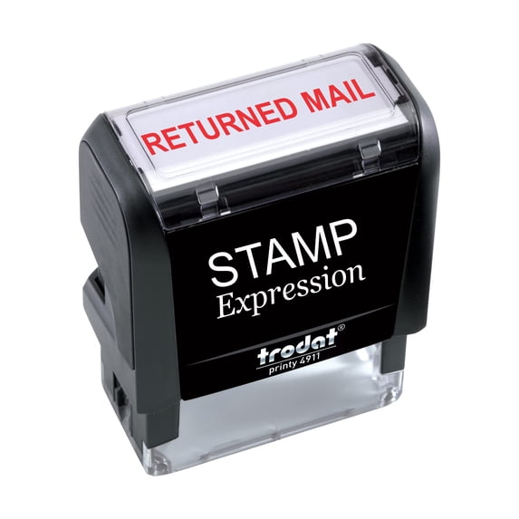 StampExpression - Returned Mail Office Self Inking Rubber Stamp - Red Ink (W-5619)