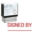 thumbnail image 1 of StampExpression - Signed by with line Office Self Inking Rubber Stamp - Red Ink (A-5631), 1 of 4