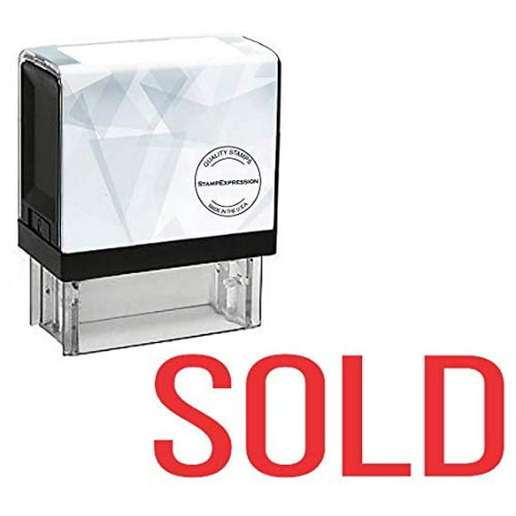 StampExpression - Sold Office Self Inking Rubber Stamp - Red Ink (A-5395)