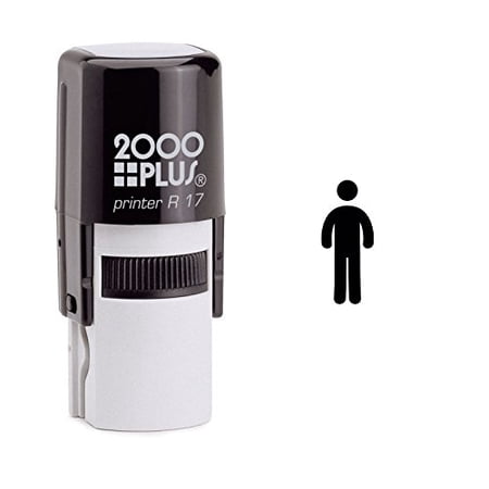 StampExpression - Standing Man Silhouette Self Inking Rubber Stamp - Black Ink (W-6327)