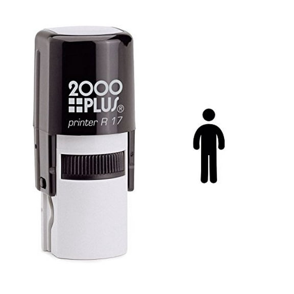 StampExpression - Standing Man Silhouette Self Inking Rubber Stamp - Black Ink (W-6327)