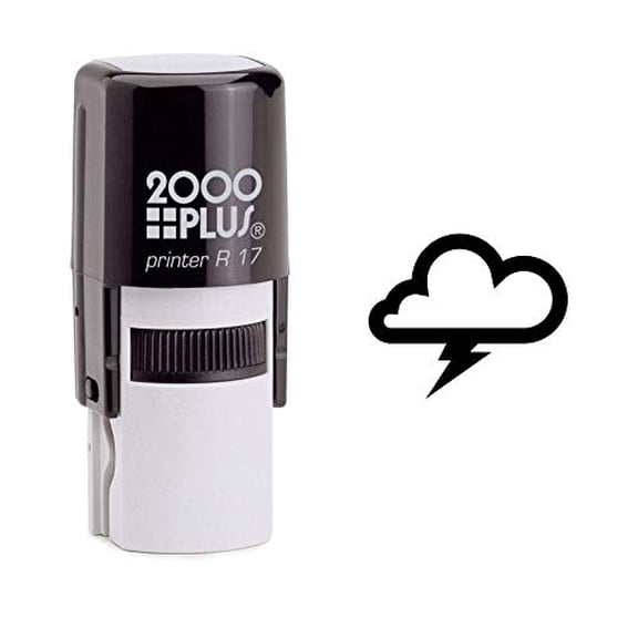 StampExpression - Storm Cloud Self Inking Rubber Stamp - Black Ink (W-6872)