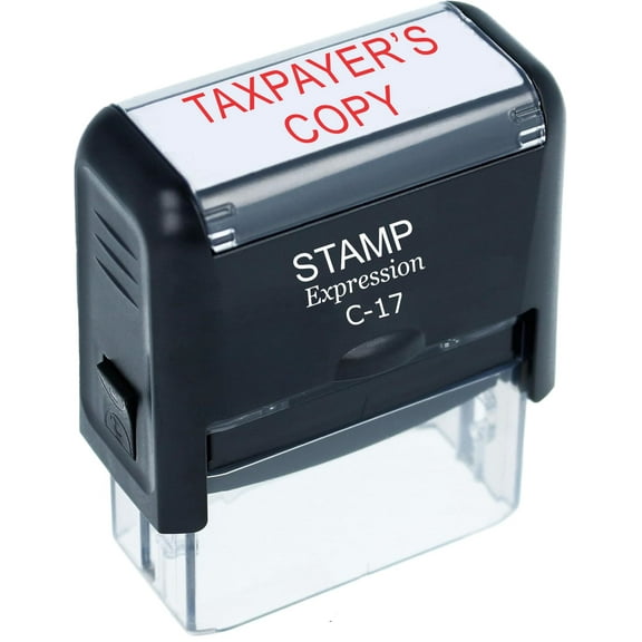 StampExpression - TAXPAYER'S Copy Office Self Inking Rubber Stamp - Red Ink (A-5845)