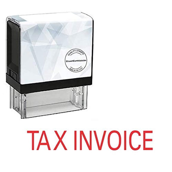 StampExpression - Tax Invoice Office Self Inking Rubber Stamp - Red Ink (A-5826)