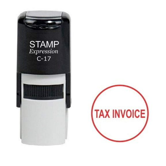 StampExpression - Tax Invoice Office Self Inking Rubber Stamp - Red Ink (W-6978)