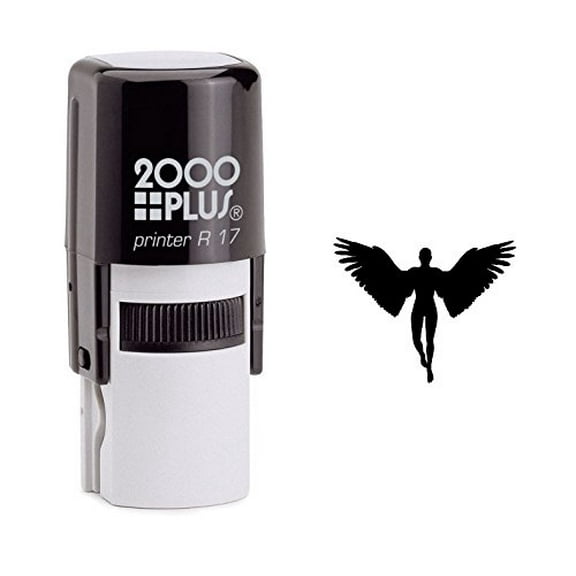 StampExpression - Winged Angel Self Inking Rubber Stamp - Black Ink (W-6070)