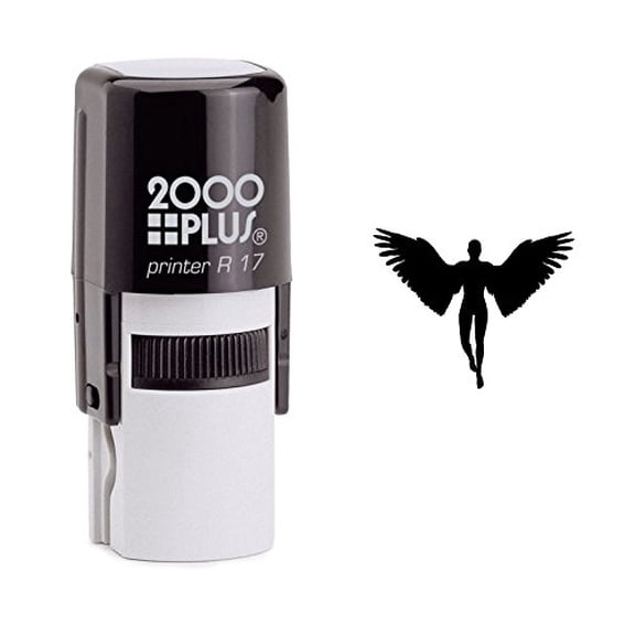 StampExpression - Winged Angel Self Inking Rubber Stamp - Black Ink (W-6473)