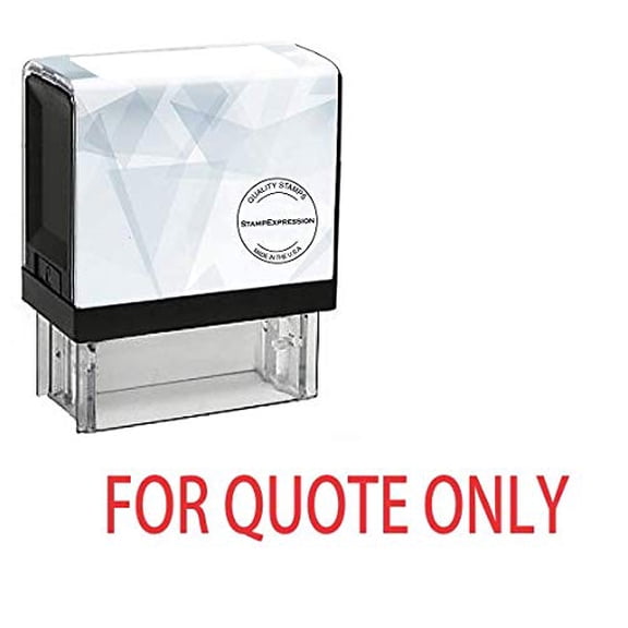 StampExpression - for Quote ONLY Office Self Inking Rubber Stamp - Red Ink (A-5527)