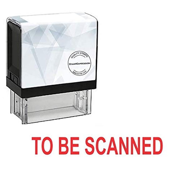 StampExpression - to BE Scanned Office Self Inking Rubber Stamp - Red Ink (A-5639)