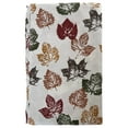 thumbnail image 1 of Stamped Autumn Leaves Fall Tablecloth, Green Gold Rust Leaf Pattern 60x102 Obl, 1 of 3