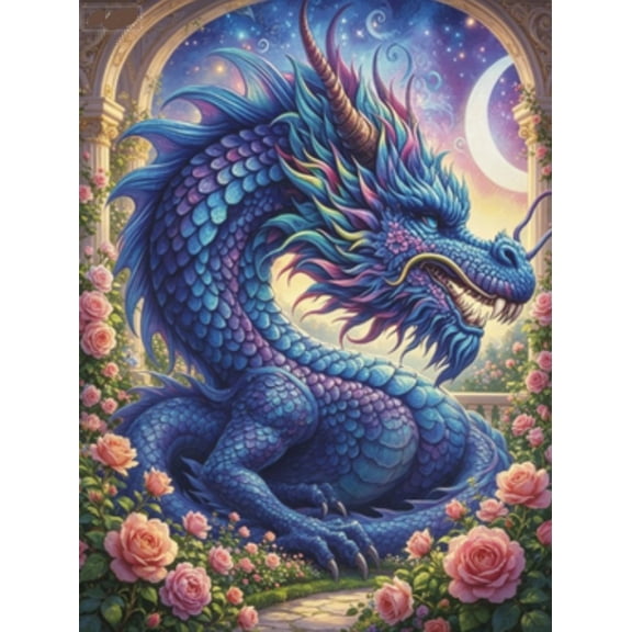 Stamped Cross Stitch Kits - Dragon Embroidery Starter Kit For Adult Beginners, 11CT Needlepoint Cross-Stitch Patterns Dimensions Kit Arts And Crafts 16X20 Inch