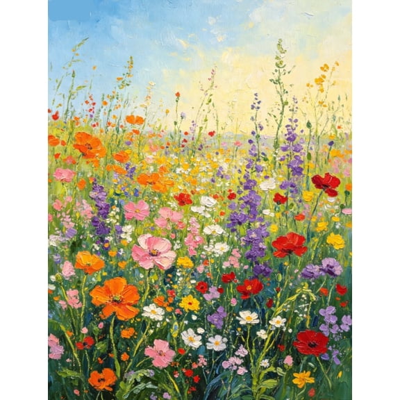 Stamped Cross Stitch Kits Embroidery kit for Beginners Adults Full Range of Embroidery Patterns Starter Kits DIY Printed Cross Stitch Kits Needlepoint Kits 11CT-Blooming flowers16x20 inchs