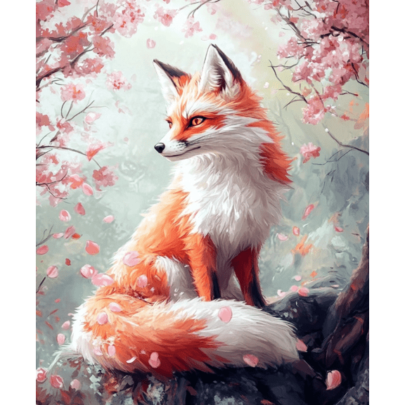 Stamped Cross Stitch Kits Fox pattern Embroidery Kits for Beginners Adults,11 CT Patterns Dimensions Counted Cross Stitch Kits Arts Craft Kits Frameless16x20inch
