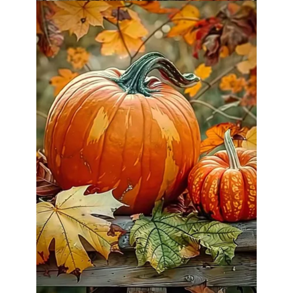 Stamped Cross Stitch Kits - pumpkin Embroidery Starter Kit for Adult ...