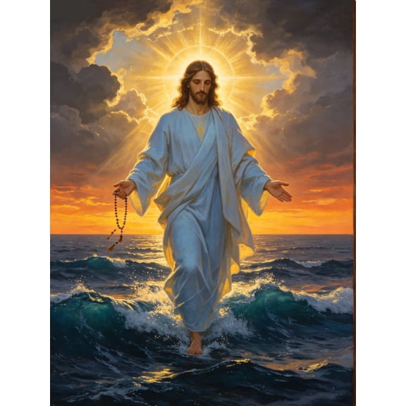 Stamped Cross Stitch Kits -religious figures Embroidery Starter Kit for Adult Beginners, 11CT Needlepoint Cross-Stitch Patterns Dimensions Kit Arts and Crafts 1620inch