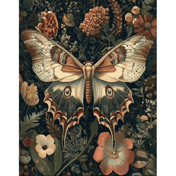 Stamped Crossstitching Kits Preprinted 11 Count Cross-Stitch Kit for Beginner,Butterflies and flowers 11CT Prestamped Easy Pattern Needlepoint Kits Crafts for Decor 16x20inch