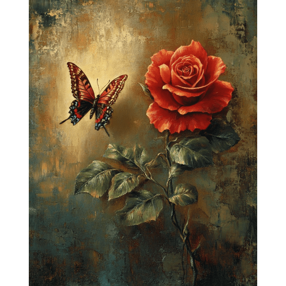 Stamped Crossstitching Kits Preprinted 11 Count Cross-Stitch Kit for Beginner,Butterflies and flowers 11CT Prestamped Easy Pattern Needlepoint Kits Crafts for Decor 16x20inch