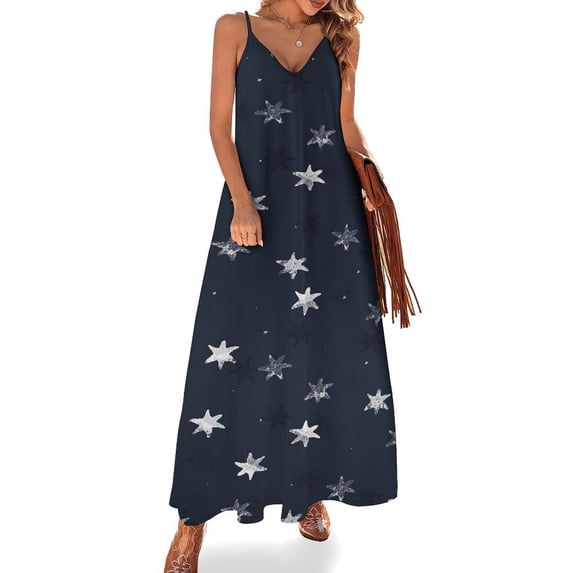 Stamped Star Sleeveless Dress Dresses Women Summer Women's Summer Clothing