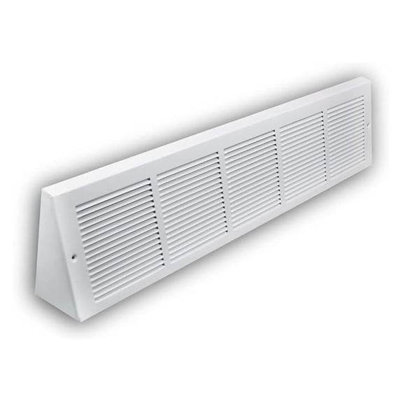Stamped Steel Triangular Baseboard Grill 3.5 Inch Depth