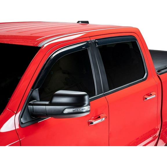 Stampede 6034-2 Tape-Onz Sidewind Deflector for Chevrolet/GMC 4-Door (Smoke) Fits select: 2001-2002,2004-2006 CHEVROLET SILVERADO