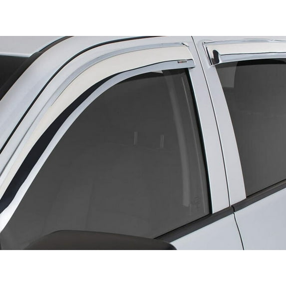 Stampede 6416-8 Chrome Tape-Onz Sidewind Deflector, 4 Piece Fits select: 2004-2015 NISSAN TITAN