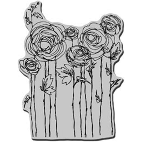 Stampendous Cling Stamp 4"X6"-Ranunculus Field