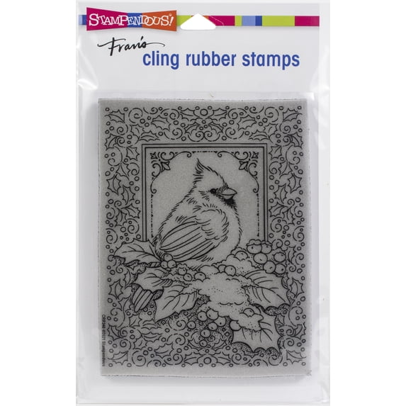 Stampendous Cling Stamp-Cardinal Frame