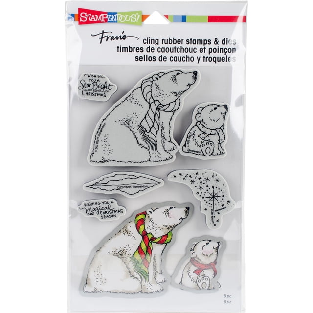 Sello De Goma Cling Stampendous - Tamaño 19.55 X 11.43 Cm, Multicolor, Compatible Con Bloques Acrílicos