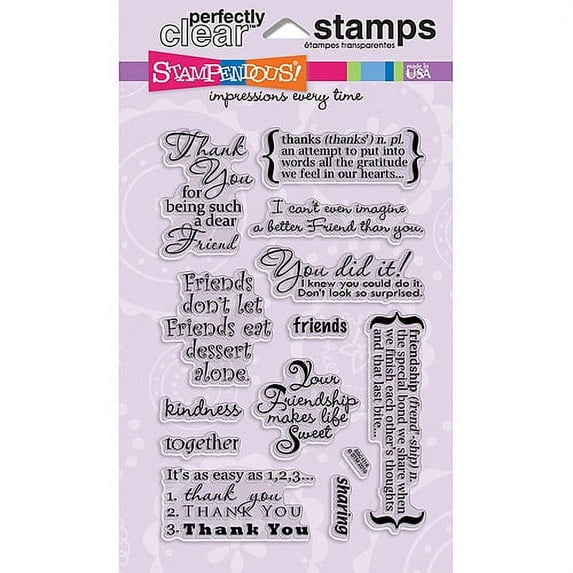 Stampendous Friendship Assortment Clear Stamps