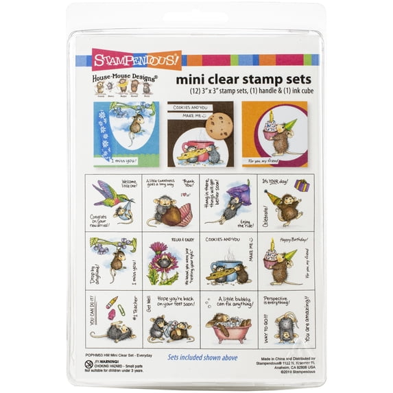 Stampendous House Mouse Mini Clear Stamp Set-Everyday