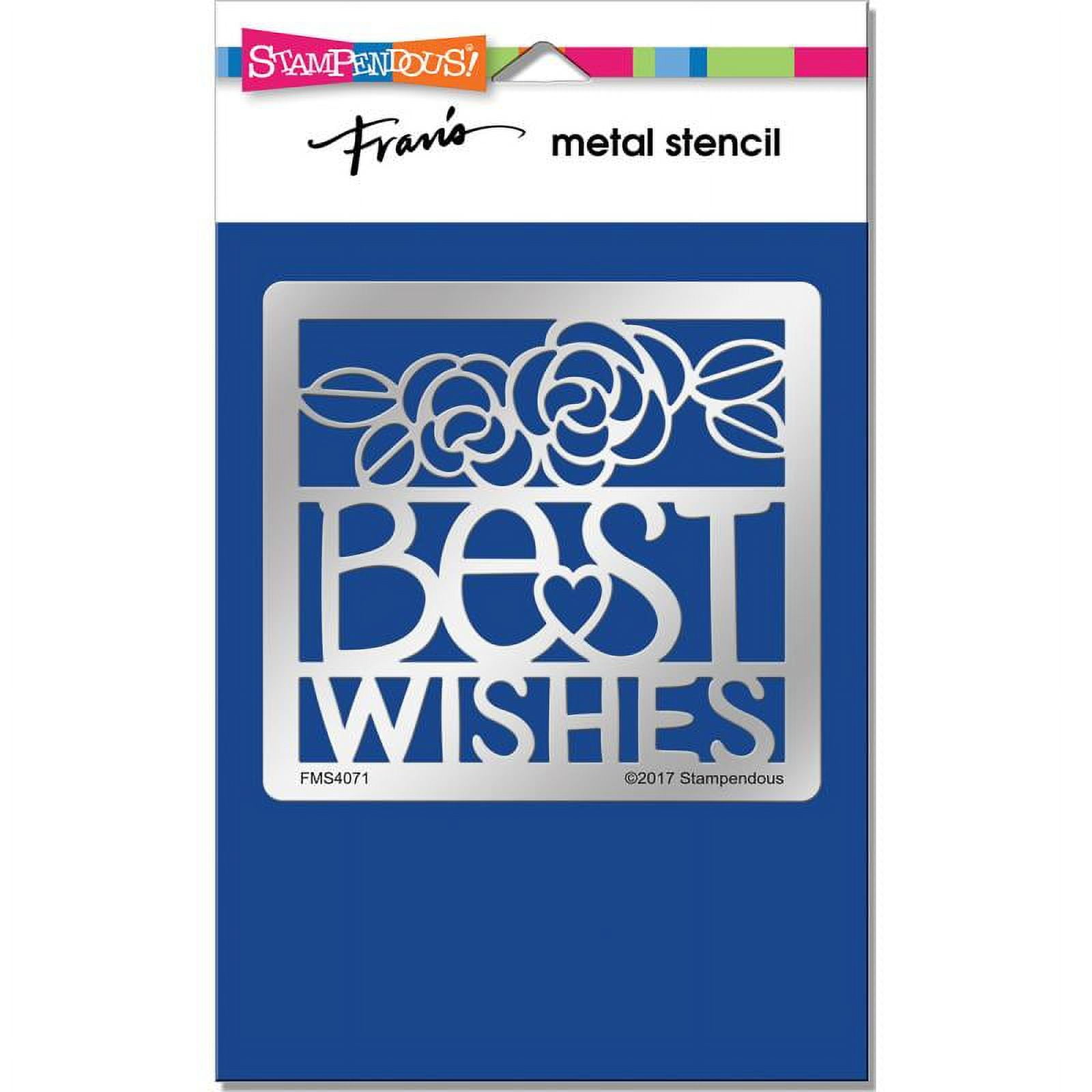 Stampendous Metal Stencilbest Wishes Ensemble