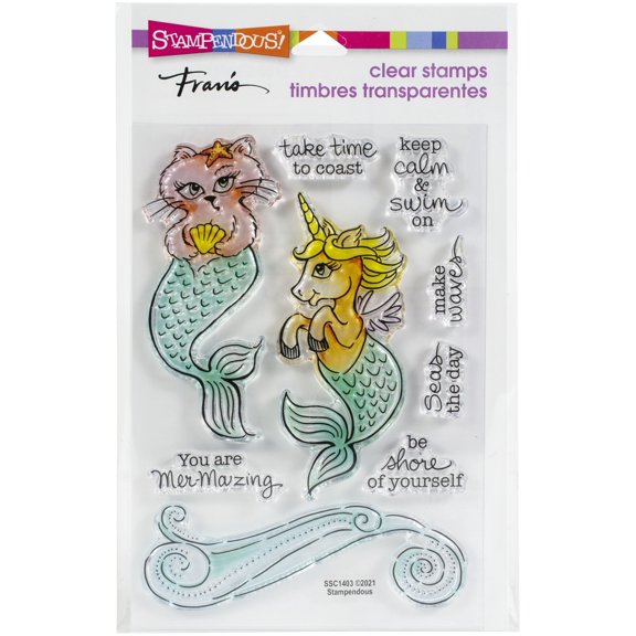 Stampendous Perfectly Clear Stamps-Mermaid Pals