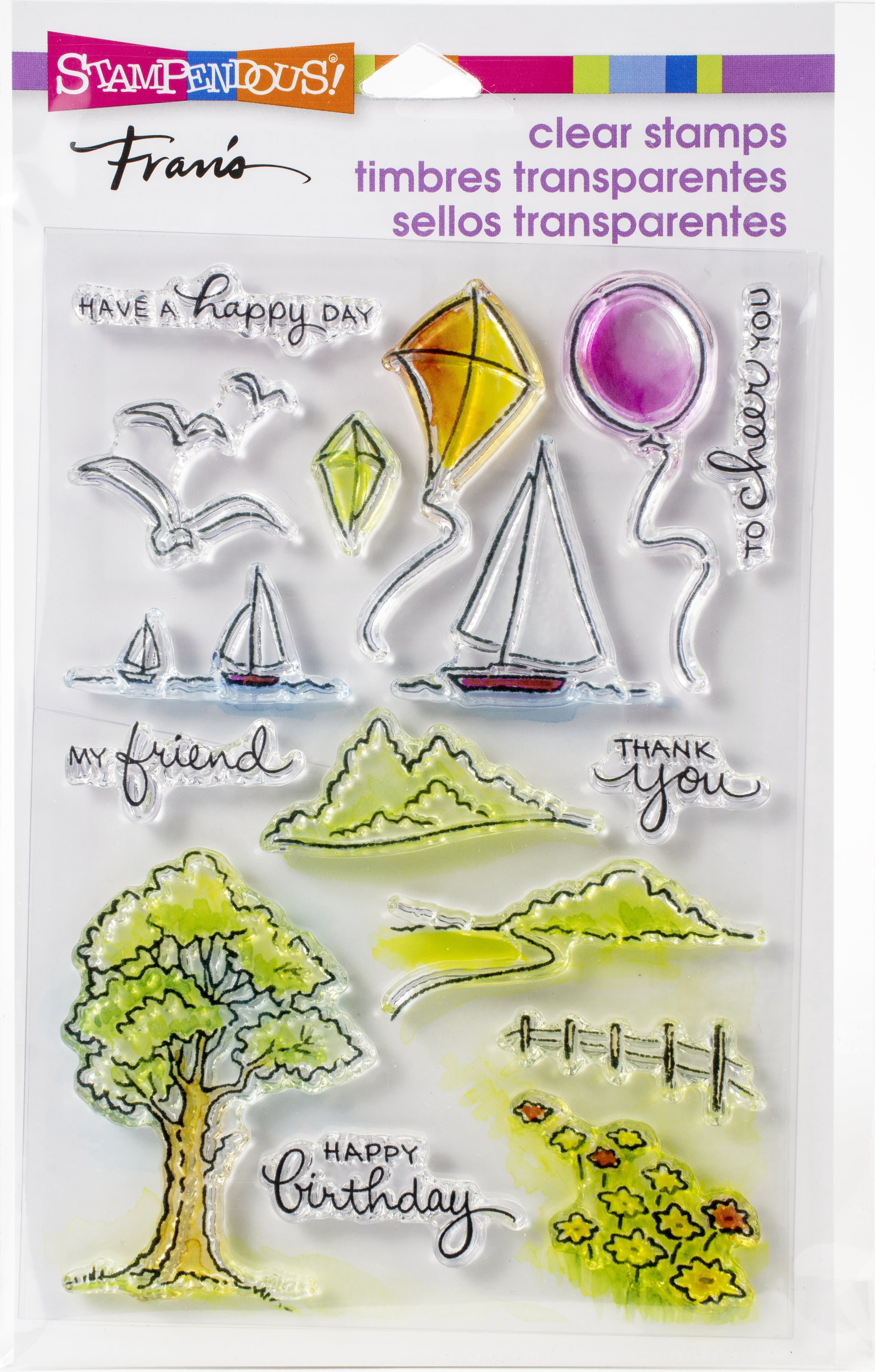 Sampler Stamp Stampendous Perfectly Clear Stamps, Scenic Sampler - Walmart.com