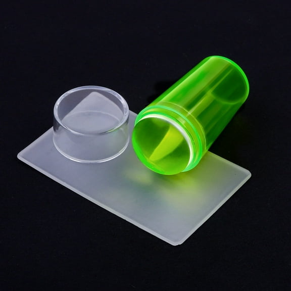 Stamper Clear Silicone Stamping Jelly Tool with Scraper for DIY Nail Design Transparent Visible Body for Nail Stamping Projects