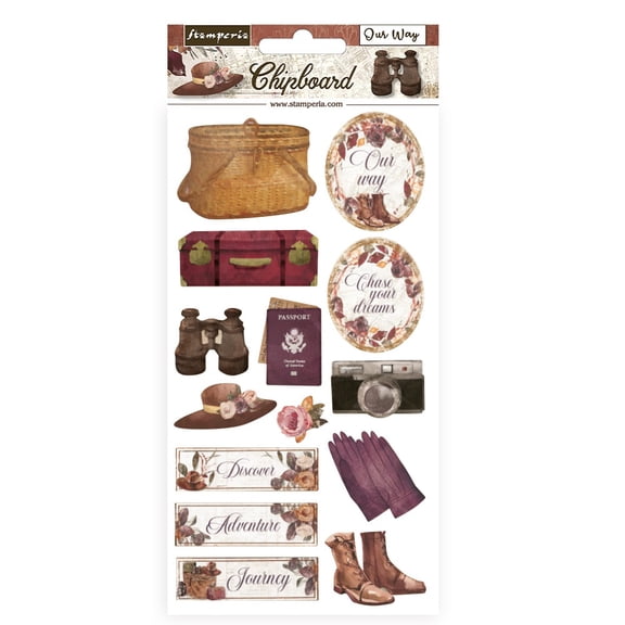 Stamperia Adhesive Chipboard 6"X12"-Our Way