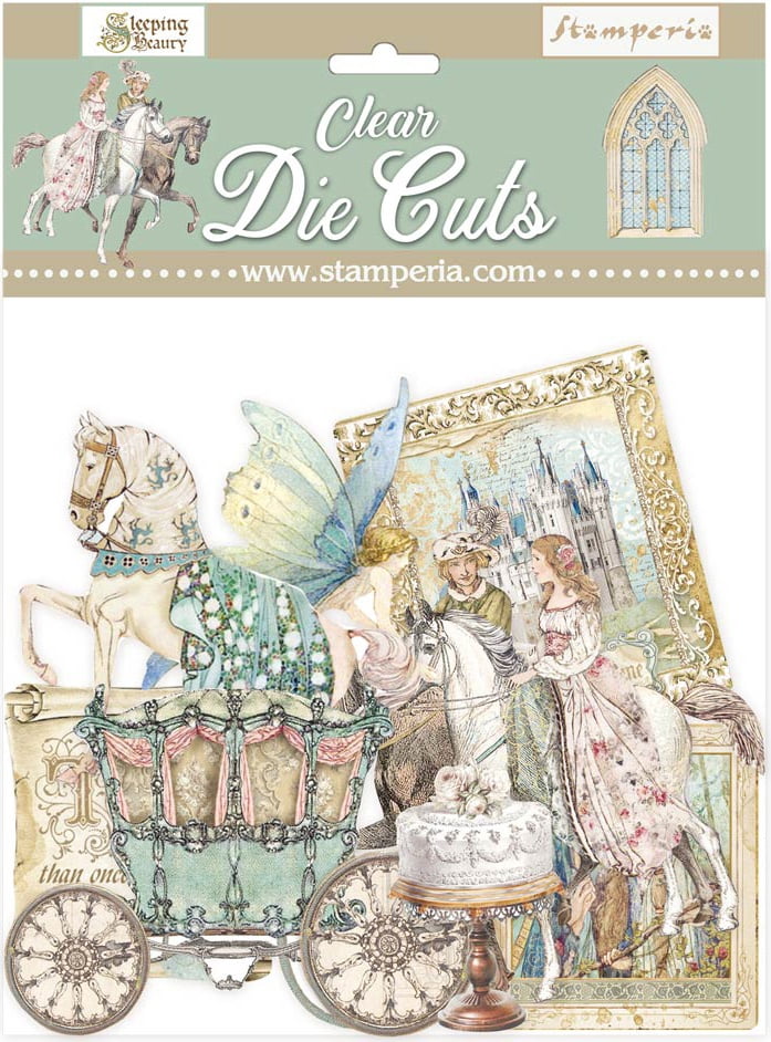 Stamperia Clear Die Cuts - Home For The Holidays Collection - Romantic Christmas Scrapbook Supplies
