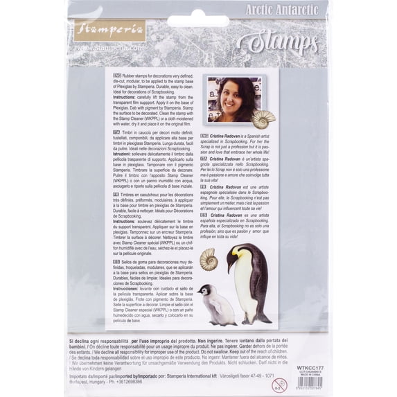 Stamperia Cling Rubber Stamp 5.5"X7"-Shells, Arctic Antarctic