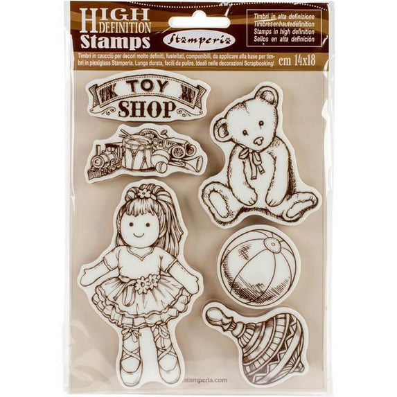Stamperia Cling Stamp 5.5"X7"-Toy Shop