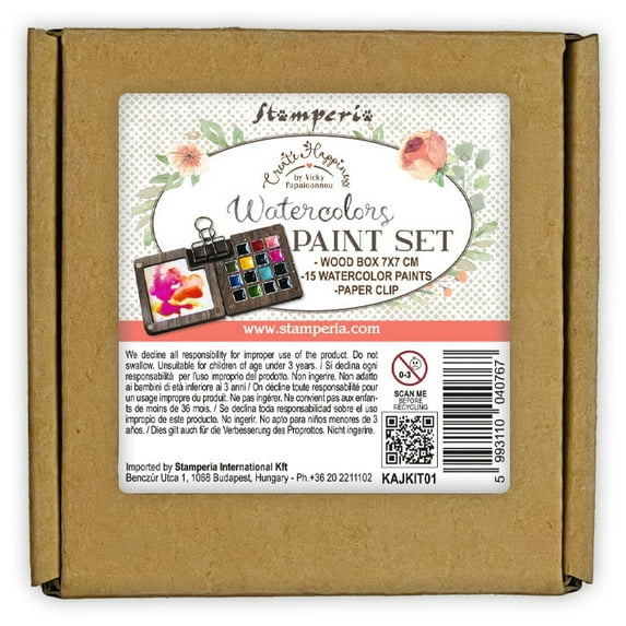 Stamperia Create Happiness Watercolor Paint set-15 Colors