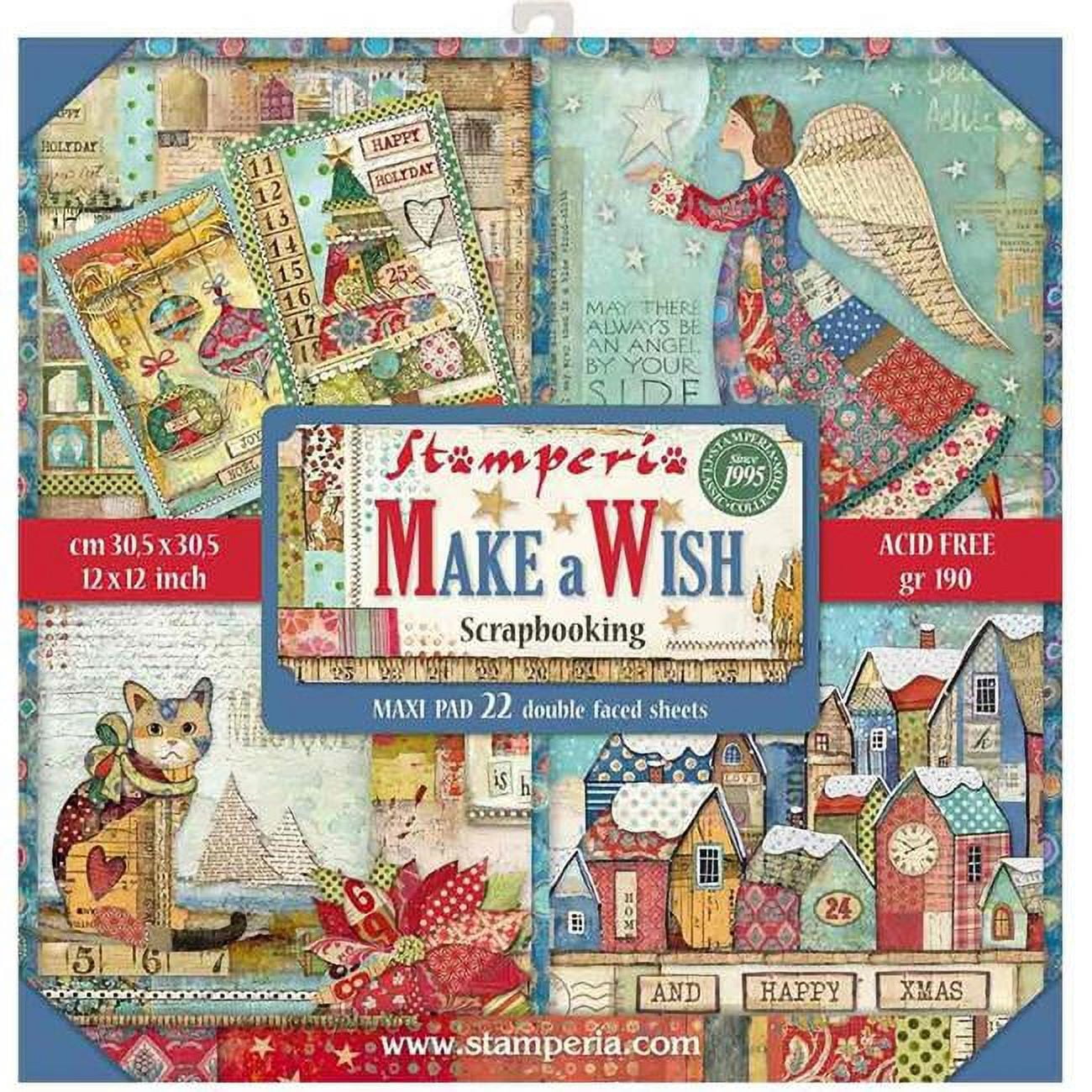 Stamperia Double-Sided Paper Pad 12X12 22/Pkg-Make A Wish, 22 Designs/1  Each - 5993110000631