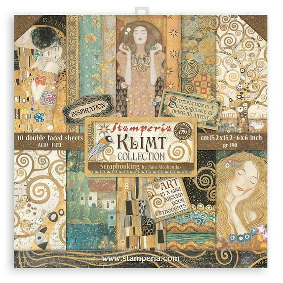 Stamperia Double-Sided Paper Pad 6"X6" 10/Pkg-Klimt