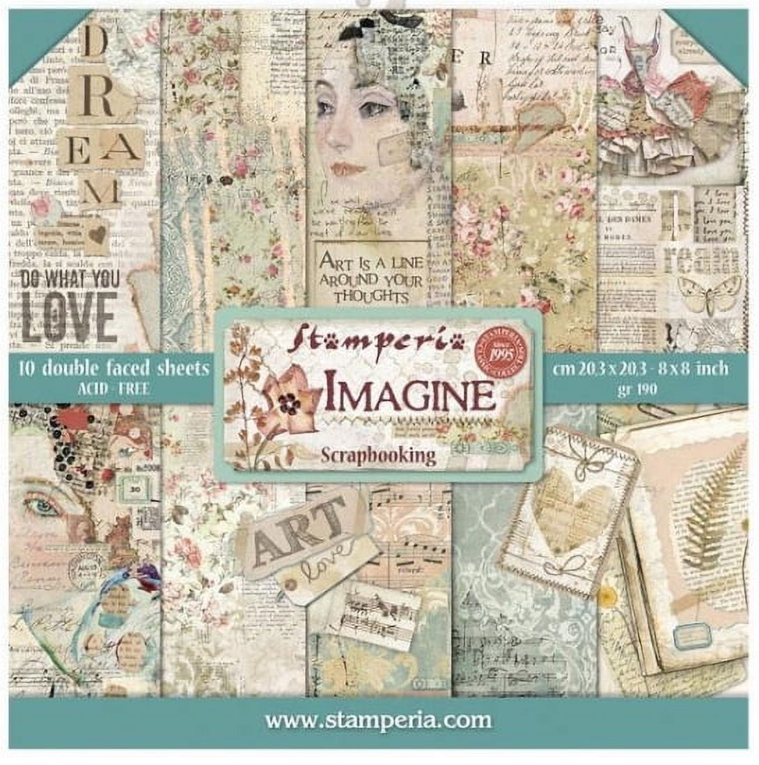 Stamperia Double-Sided Paper Pad 8"X8" 10/Pkg-Imagine, 10 Designs/1 Each