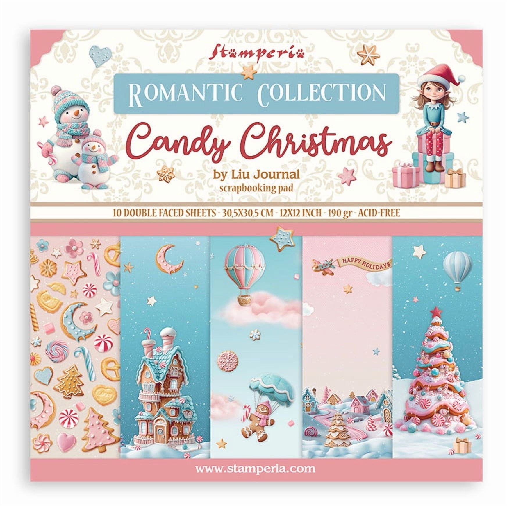 Stamperia Scrapbooking Pad 12"x12" 10/Pkg-Candy Christmas