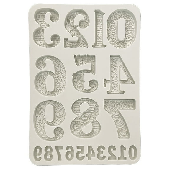 Stamperia Silicone Mold A5-Gear Up For Christmas Numbers