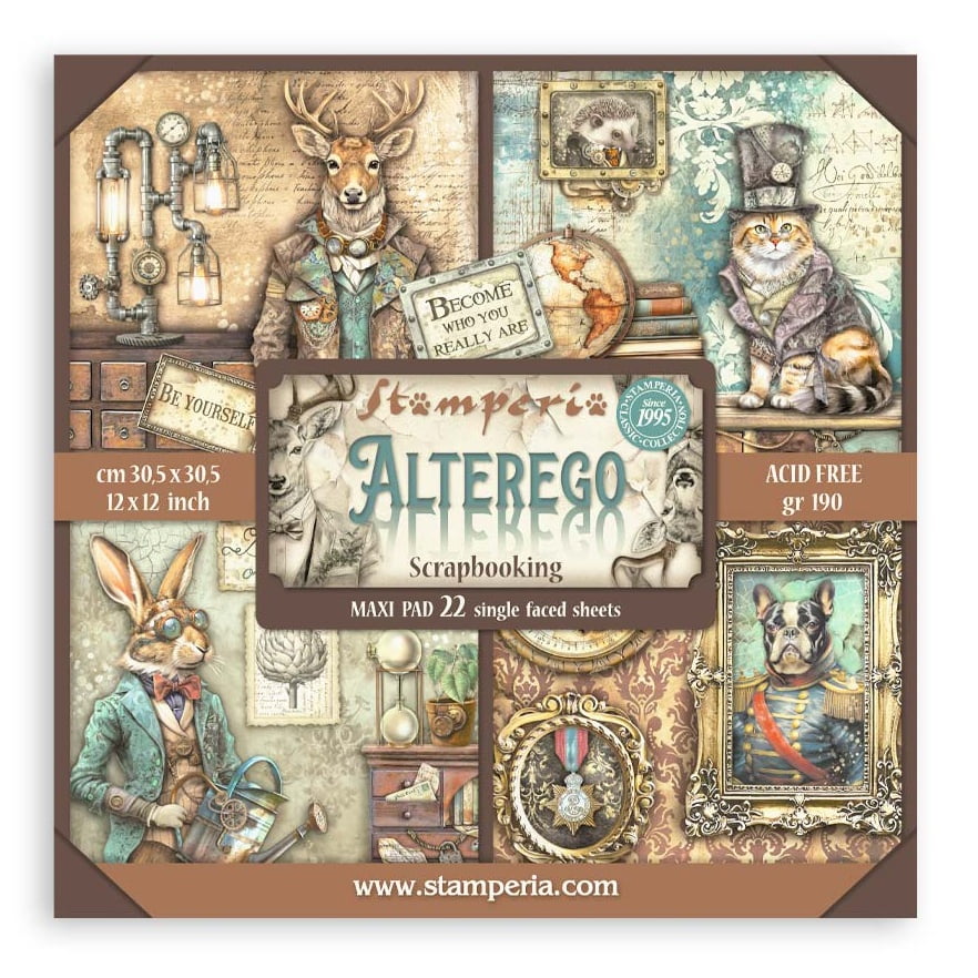 Stamperia Single-Sided Paper Pad 12"X12" 22/Pkg-Alterego