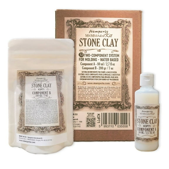 Stamperia Stone Clay Set-80ml + 200g