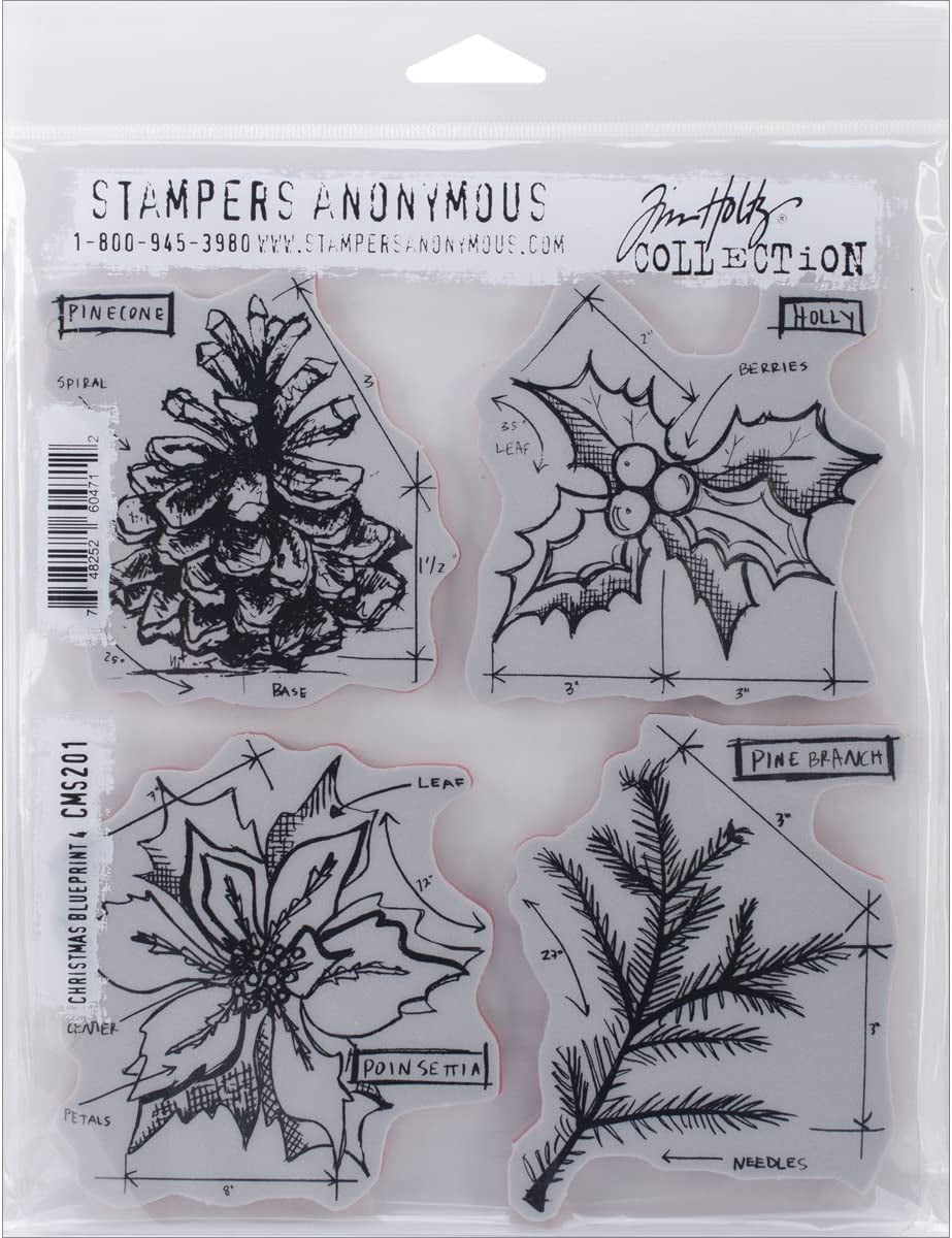 Stampers Anonymous Tim Holtz Cling Rubber Stamp Set, 7 by 8.5, Inch